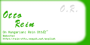 otto rein business card